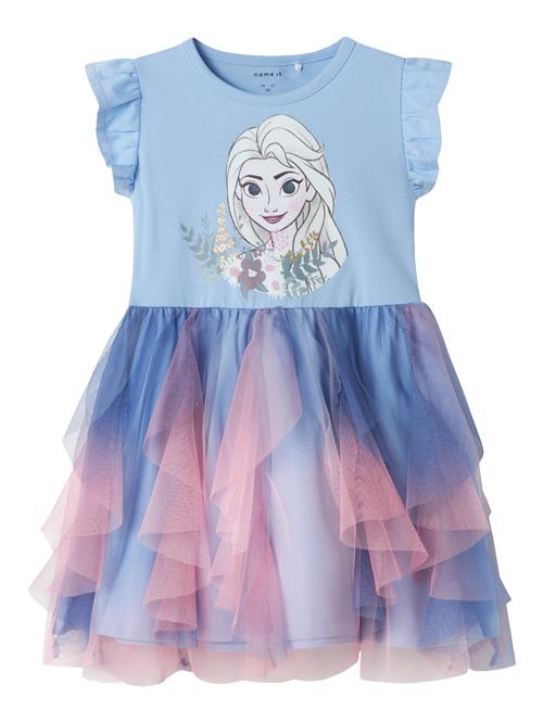 NAME IT Kjole 'NMFAblina Frozen'  blå / lyseblå / lyserød / offwhite