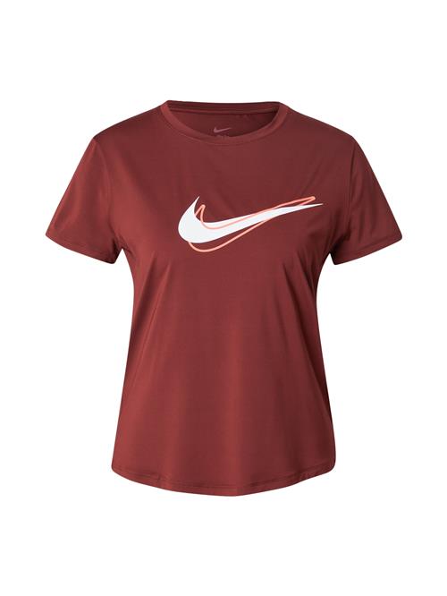 NIKE Funktionsbluse 'ONE SWSH'  orange / mørkerød / hvid