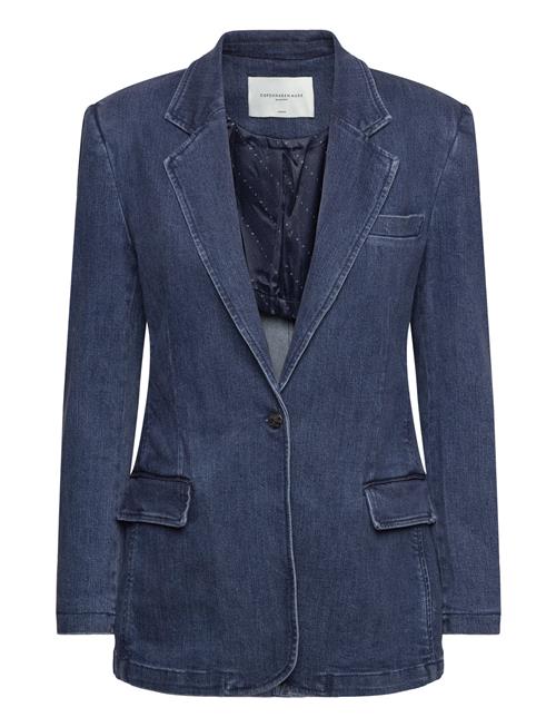 Cmjean-Blazer Is A Blazer In A Soft Denim With Long Sleeves, A Single Button Fas Copenhagen Muse Blue