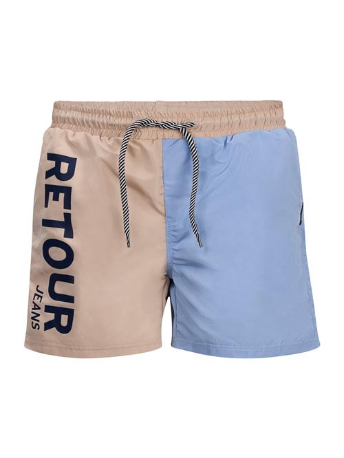 Retour Jeans Badeshorts 'Renzo'  lyseblå / taupe / sort
