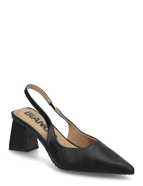 Biamaralyn Slingback Smooth Faux Leather Bianco Black