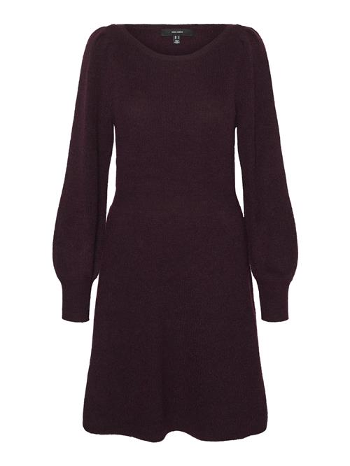 VERO MODA Strikkjole  aubergine