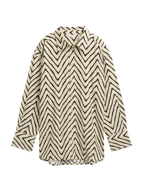 TOM TAILOR Bluse  creme / sennep / sort