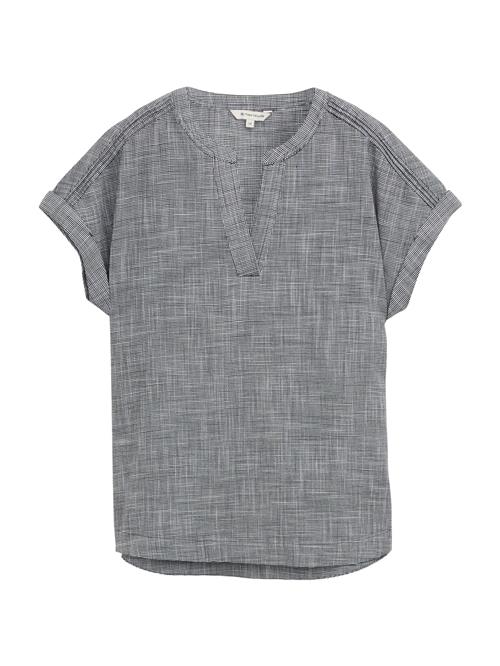 TOM TAILOR Bluse  navy / hvid