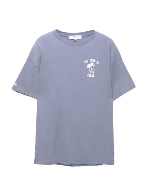 Pull&Bear Shirts  røgblå / hvid