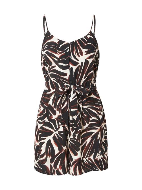 ONLY Jumpsuit 'ONLNOVA'  kastaniebrun / sort / hvid