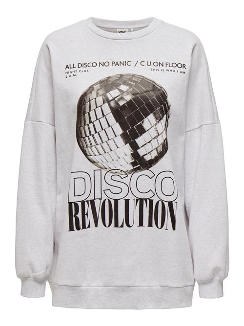 ONLY Sweatshirt 'ONLDAZE'  lysegrå / sort