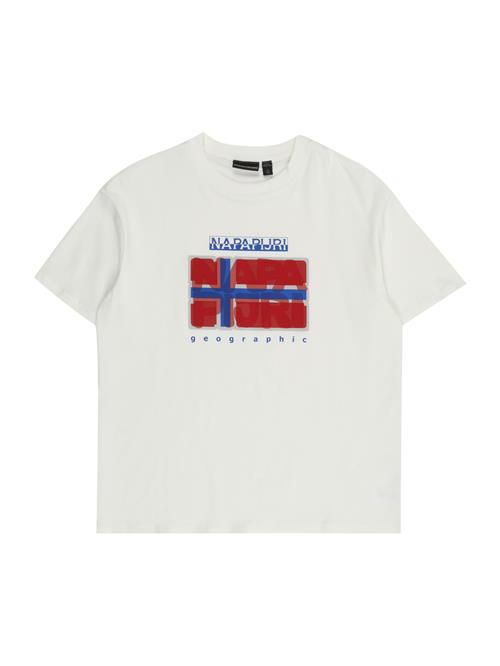 NAPAPIJRI Shirts 'S-SELLA'  blå / blodrød / hvid