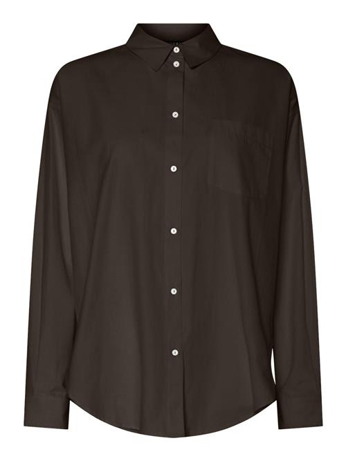 PIECES Bluse 'PCFemme'  mørkebrun