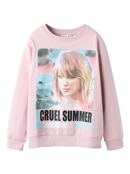 NAME IT Sweatshirt 'NKFFEMMA CELEBRITY ICONS'  beige / azur / gammelrosa / sort