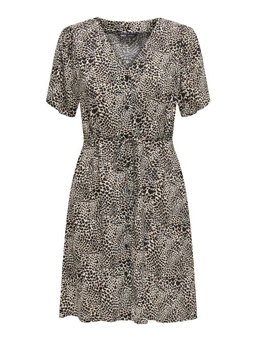 ONLY Blusekjole 'ONLEvida'  beige / lysebrun / sort