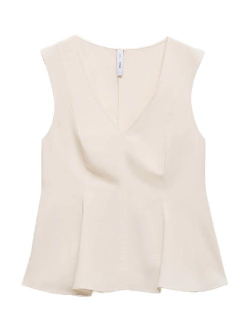 MANGO Overdel 'PEP'  lysebeige