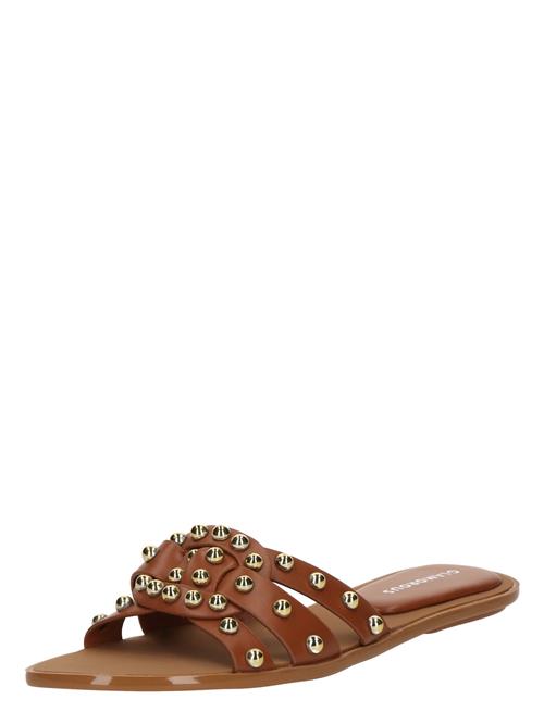 GLAMOROUS Pantoletter  karamel / guld