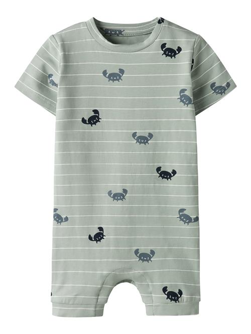 NAME IT Overall 'NBMVROELS'  navy / røgblå / pastelgrøn / hvid