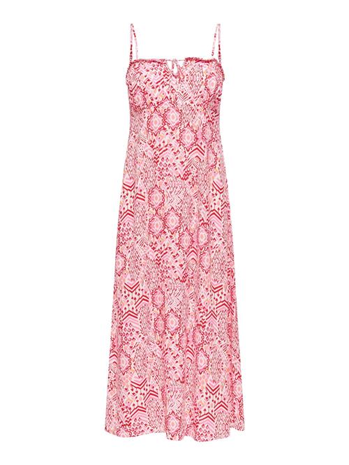 ONLY Kjole 'ONLNelly'  lyseorange / lys pink / blodrød / hvid