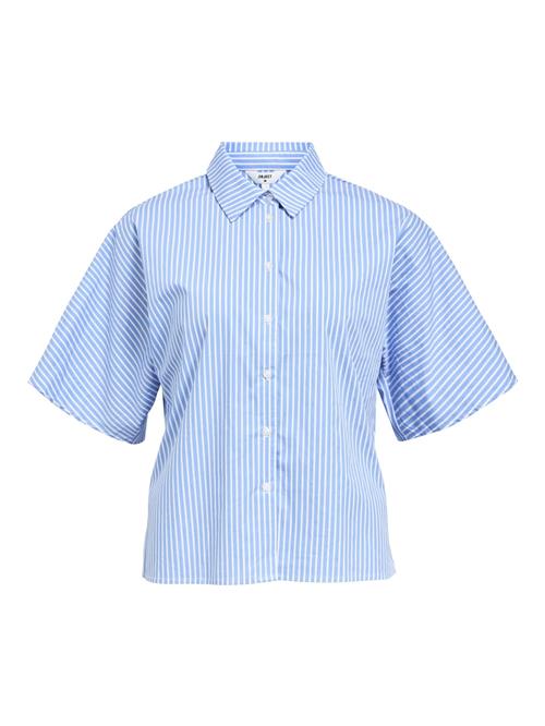 OBJECT Bluse  blå / hvid