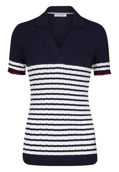 Felix Hardy Pullover  navy / bordeaux / hvid