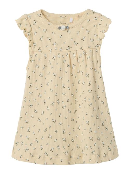 NAME IT Kjole  beige / gul / lysegrøn / hvid
