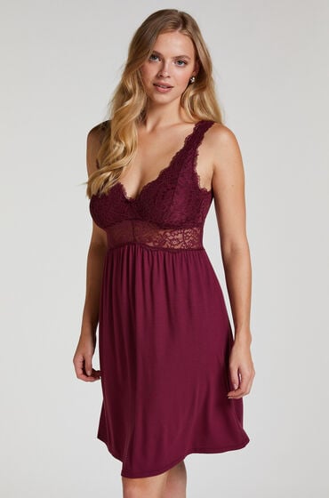 Hunkemöller Natkjole Nora Lace lilla