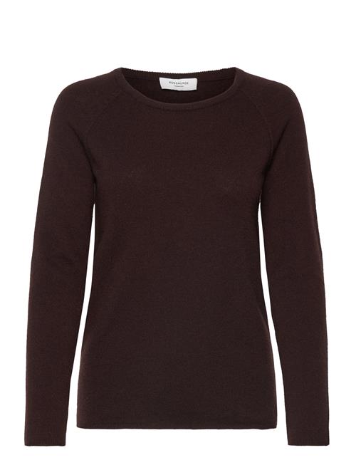 Rwlaica Cashmere Ls O-Neck Raglan P Rosemunde Brown