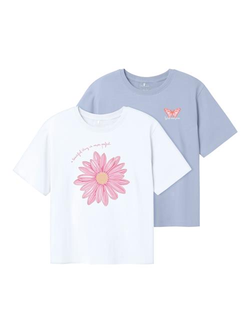 NAME IT Bluser & t-shirts 'NKFHelka'  blå / honning / mørk pink / hvid