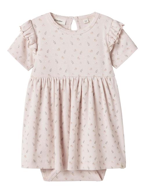 NAME IT Kjole  beige / grøn / lys pink