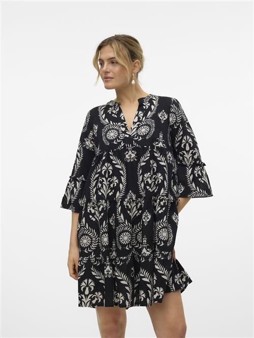 VERO MODA Blusekjole 'DICTHE'  sølvgrå / sort