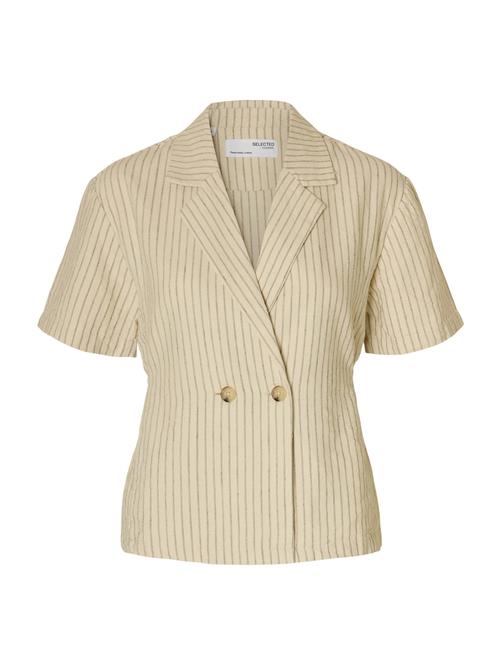 SELECTED FEMME Bluse 'SLFJOHANNE'  ecru / grå