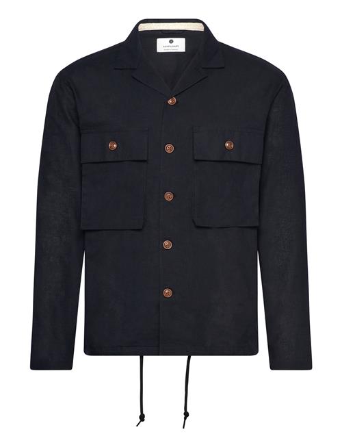 Akotto Cot/Linen Overshirt Anerkjendt Navy