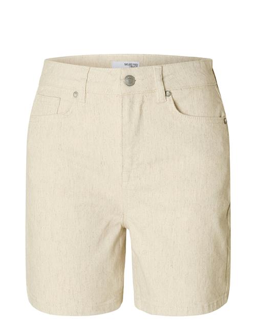 Slfuna-Krista Hw Denim Shorts Selected Cream