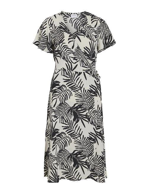 Vilovie S/S Wrap Midi Dress/Su - Vila White