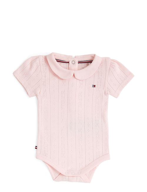 Essential Pointelle Body Ss Tommy Hilfiger Pink