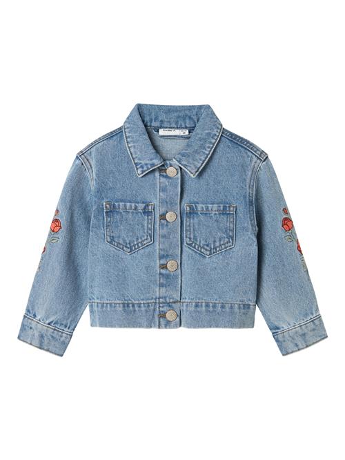NAME IT Overgangsjakke 'NMFCONNY'  blue denim / grøn / rød