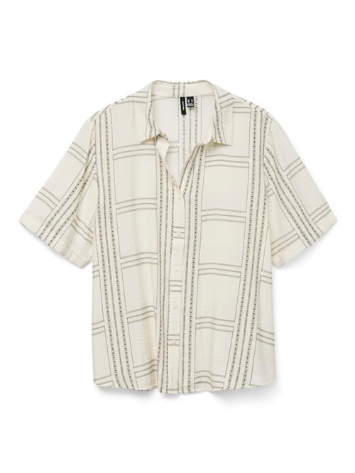 VERO MODA Bluse 'VMJOSIE BERTA'  oliven / hvid