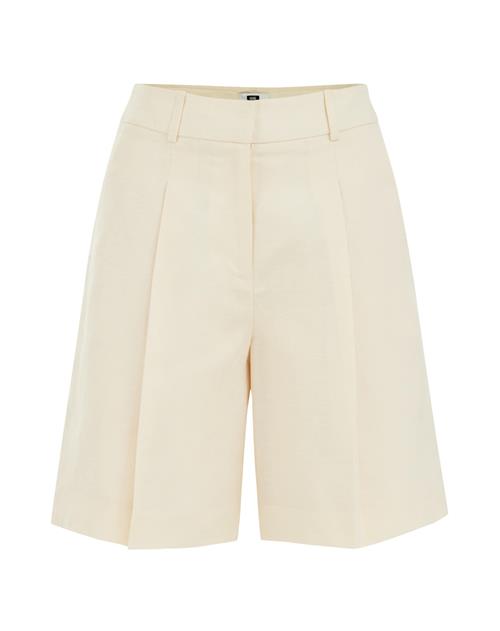 WE Fashion Bukser med fals  lysebeige
