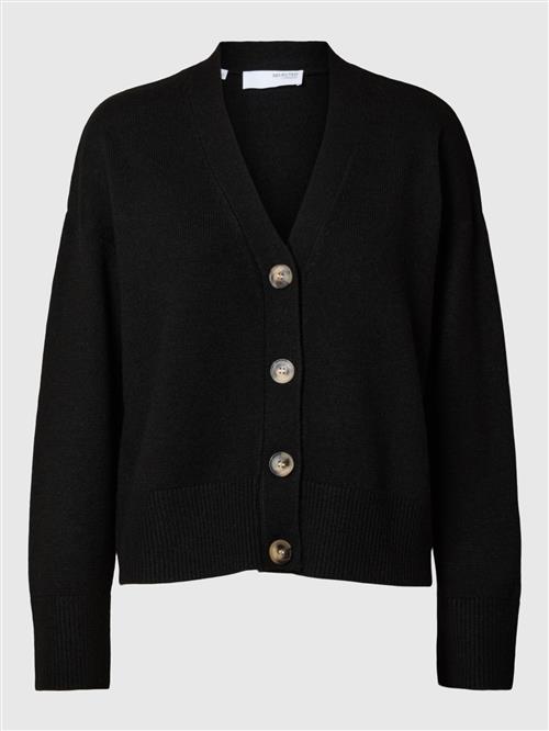 Se SELECTED FEMME Cardigan  lysebrun / sort ved About You