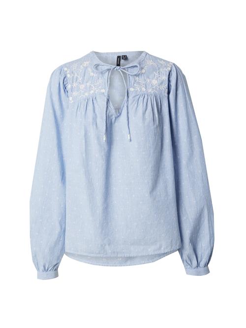 VERO MODA Bluse 'VMNIKA'  azur / hvid