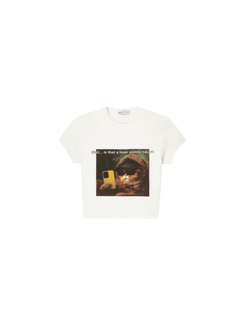 Bershka Shirts 'AMALFICOAST'  ecru / cognac / gul / mørkegrøn