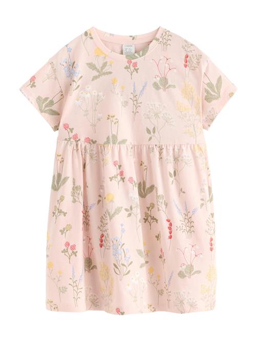 Lindex Kjole 'Meadow'  lyseblå / grøn / lys pink / rød