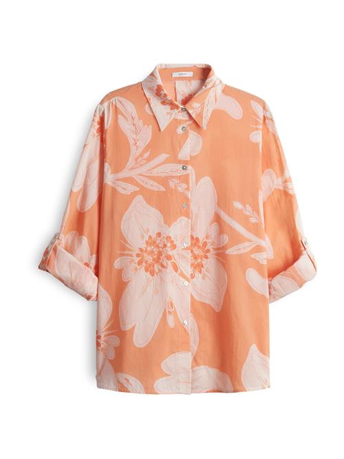 OPUS Bluse 'Fumine Bohème'  lyseorange / hvid
