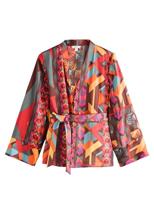 Next Kimono  cyanblå / brun / gul / rød