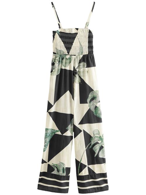 Next Jumpsuit  grøn / sort / hvid