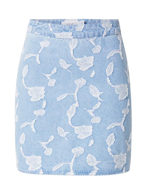 VILA Nederdel 'VIIANAIS'  blue denim / hvid