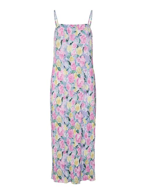 Se PIECES Sommerkjole 'PCAmber'  lysegul / grøn / pink / purpur ved About You