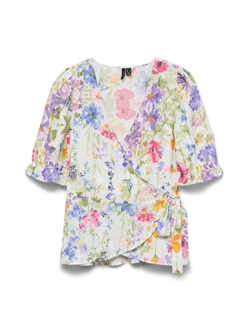 VERO MODA Bluse  blå / gylden gul / pink / hvid