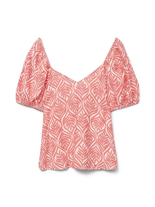 VERO MODA Bluse 'VMDana'  laks / rød / hvid
