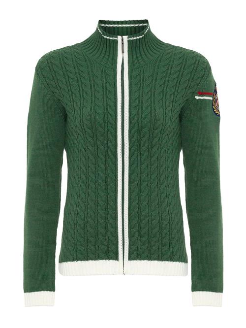 Jacey Quinn Cardigan  grøn / rød / hvid