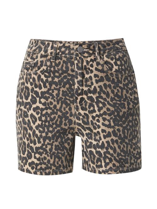 VILA Jeans 'VIChia'  brokade / cappuccino / mørkebrun