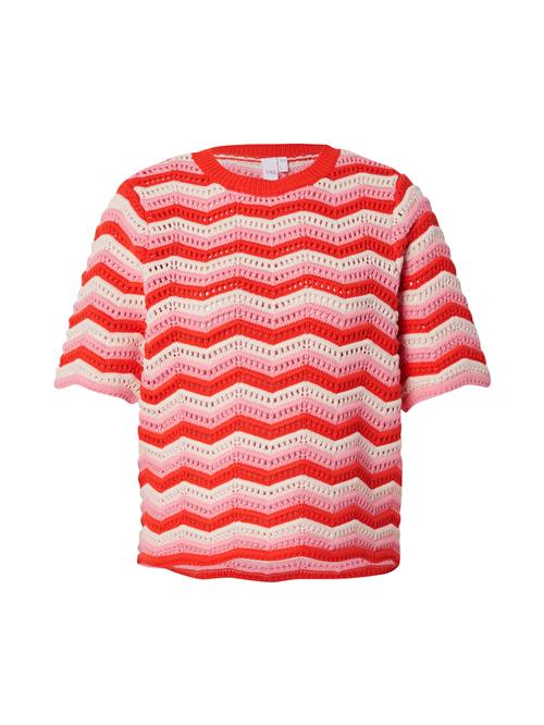 YAS Pullover 'YASTRIO'  ecru / lyserød / knaldrød