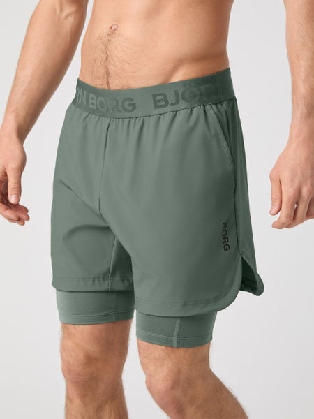 Björn Borg Borg 2 In 1 Shorts Grøn, XXL